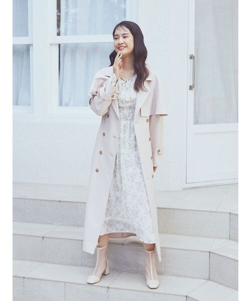 earth music&ecology（アースミュージックアンドエコロジー）の「2WAYケープトレンチコート（トレンチコート・レディース・ライトベージュ/ピンクベージュ/ライトカーキ・FREE）」の13枚目の写真