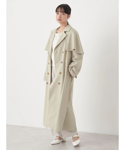エリー　Ellie ケープトレンチコート　ベージュ ロングトレンチコート【BEIGE】 – ELLIE