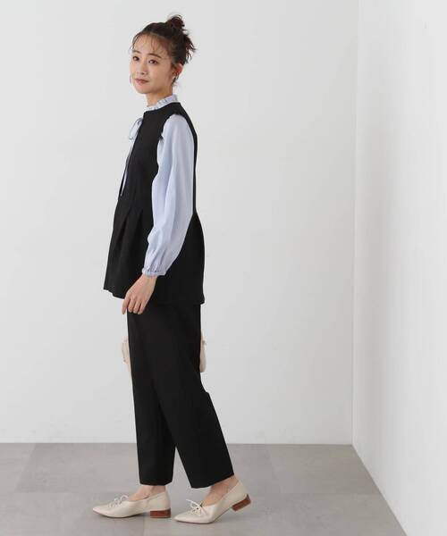 N.（N. Natural Beauty Basic）（エヌエヌナチュラルビューティーベーシック）の「◆ペプラムジレセットアップ（セットアップ・レディース・ベージュ/ブラック・MEDIUM）」の12枚目の写真