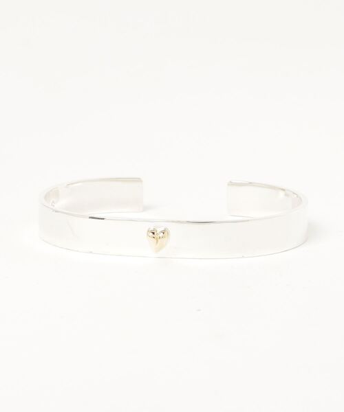 ROYAL FLASH(ロイヤルフラッシュ)の「SPARKING/スパーキング/平打ちバングル 18k Heart(バングル/リストバンド・メンズ・シルバー・S/L/M)」の2枚目の写真
