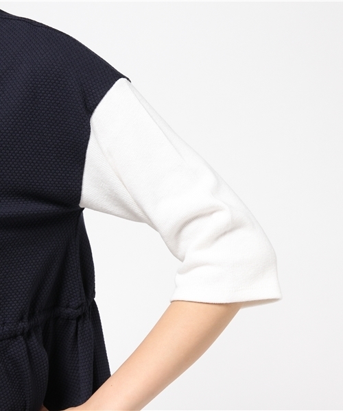 Sheta(シータ)の「フロントファスナートップス(Tシャツ/カットソー・レディース・ネイビー/グレー・FREE)」の8枚目の写真
