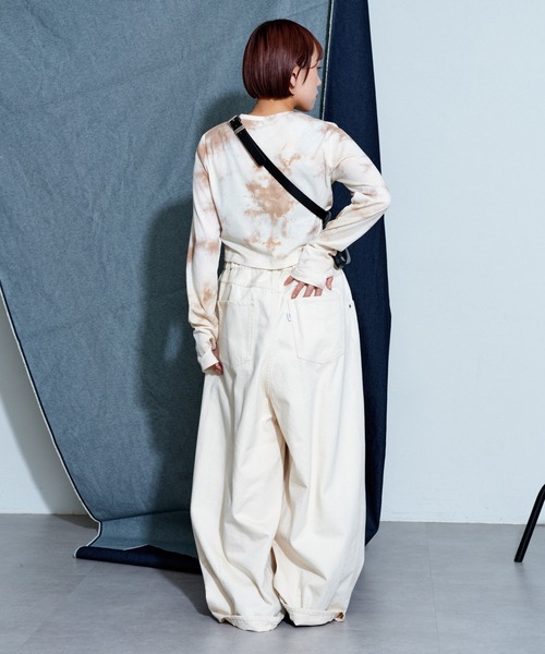 CONES BOSS（コーンズボス）の「【ユニセックス】【CONESBOSS/コーンズボス】ワイドカーブデニムパンツ（デニムパンツ・レディース・ホワイト/グレー/サックスブルー・SMALL/MEDIUM/LARGE）」の20枚目の写真