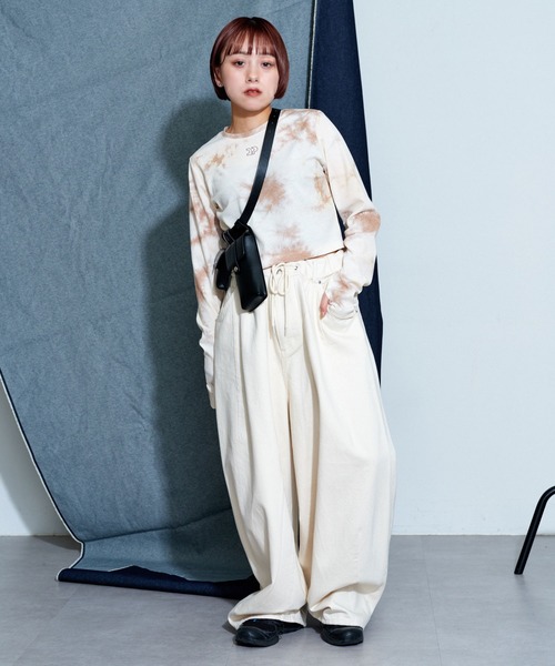 CONES BOSS（コーンズボス）の「【ユニセックス】【CONESBOSS/コーンズボス】ワイドカーブデニムパンツ（デニムパンツ・レディース・ホワイト/グレー/サックスブルー・SMALL/MEDIUM/LARGE）」の18枚目の写真