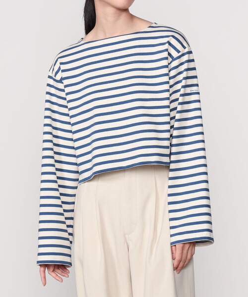 ORCIVAL(オーシバル)の「ORCIVAL | コットンロード クロップドボートネックTシャツ WOMEN(Tシャツ/カットソー・レディース・ホワイト系その他5/ブラック系その他2/レッド系その他/ブラック系その他/ブルー系その他・1)」の1枚目の写真
