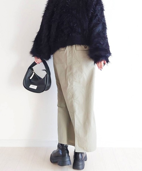 CORNERS(コーナーズ)の「【CORNERS by yui】ベルト付きベイカーナロースカート(スカート・レディース・カーキ/ブラック/オフホワイト/ピンク・M/L)」の7枚目の写真