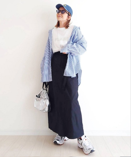 CORNERS(コーナーズ)の「【CORNERS by yui】ベルト付きベイカーナロースカート(スカート・レディース・カーキ/ブラック/オフホワイト/ピンク・M/L)」の19枚目の写真