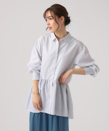 DRESKIP | デイリーに華やかさをプラス ストライプ ティアードブラウス(シャツ/ブラウス)