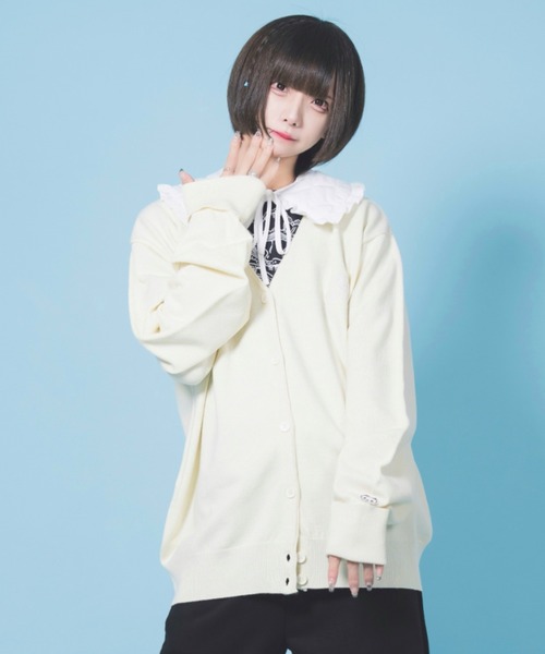 Hauls(ハウルズ)の「しんぷるはうるず BIGスクールカーデ(カーディガン/ボレロ・レディース・ベージュ/ピンク/サックスブルー/アイボリー・FREE)」の20枚目の写真