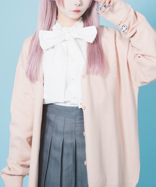 Hauls(ハウルズ)の「しんぷるはうるず BIGスクールカーデ(カーディガン/ボレロ・レディース・ベージュ/ピンク/サックスブルー/アイボリー・FREE)」の13枚目の写真