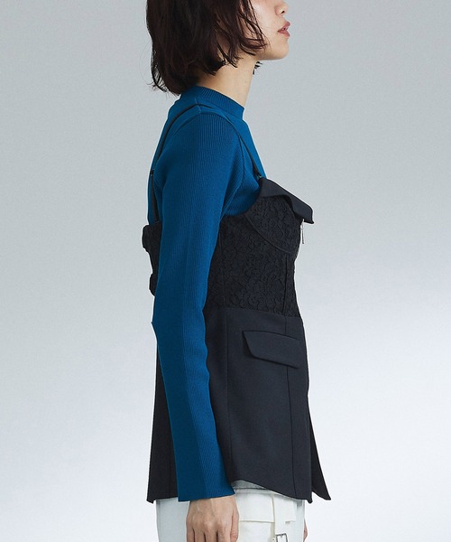 UNITED TOKYO（ユナイテッドトウキョウ）の「コンセクティブレースビスチェ（シャツ/ブラウス・レディース・ブラック/マルチ・FREE）」の8枚目の写真