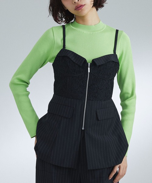 UNITED TOKYO（ユナイテッドトウキョウ）の「コンセクティブレースビスチェ（シャツ/ブラウス・レディース・ブラック/マルチ・FREE）」の12枚目の写真