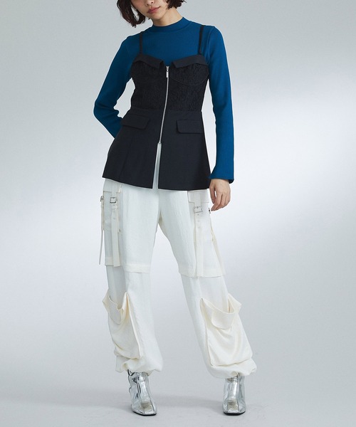 UNITED TOKYO（ユナイテッドトウキョウ）の「コンセクティブレースビスチェ（シャツ/ブラウス・レディース・ブラック/マルチ・FREE）」の4枚目の写真