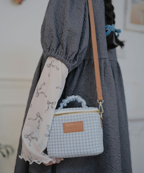 mimi toujours（ミミトゥジュール）の「2way マルチ バニティ ショルダー バッグ mimi toujours×wei3h（ショルダーバッグ・レディース・ベージュ系/ブルー系その他・フリー）」の12枚目の写真