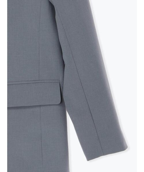 Te chichi(テチチ)の「ダブルテーラードジャケット(セットアップ可)(ノーカラージャケット・レディース・ネイビー/グレー・F)」の13枚目の写真