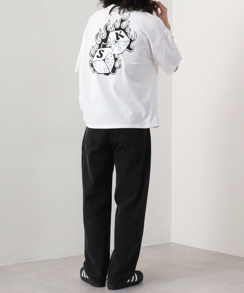FUNALIVE(ファンアライブ)の「ワイド ダイスキューブ 半袖 Tシャツ(Tシャツ/カットソー・メンズ・オフホワイト/サックスブルー/ブラック・L/LL/M)」の7枚目の写真