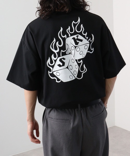 FUNALIVE(ファンアライブ)の「ワイド ダイスキューブ 半袖 Tシャツ(Tシャツ/カットソー・メンズ・オフホワイト/サックスブルー/ブラック・L/LL/M)」の10枚目の写真