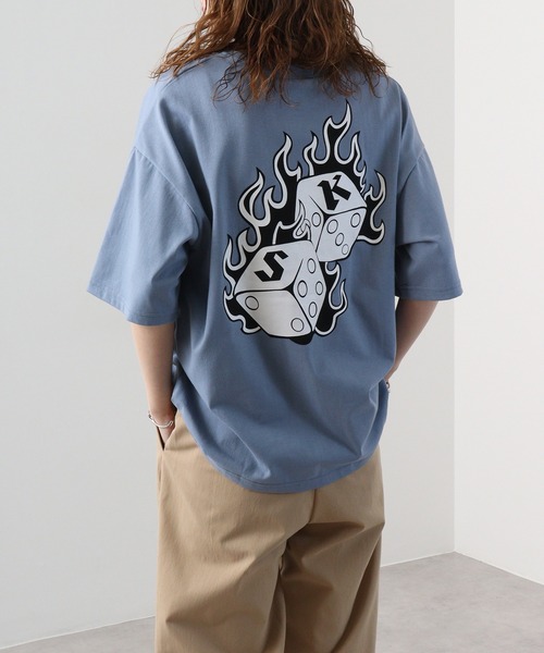 FUNALIVE(ファンアライブ)の「ワイド ダイスキューブ 半袖 Tシャツ(Tシャツ/カットソー・メンズ・オフホワイト/サックスブルー/ブラック・L/LL/M)」の21枚目の写真