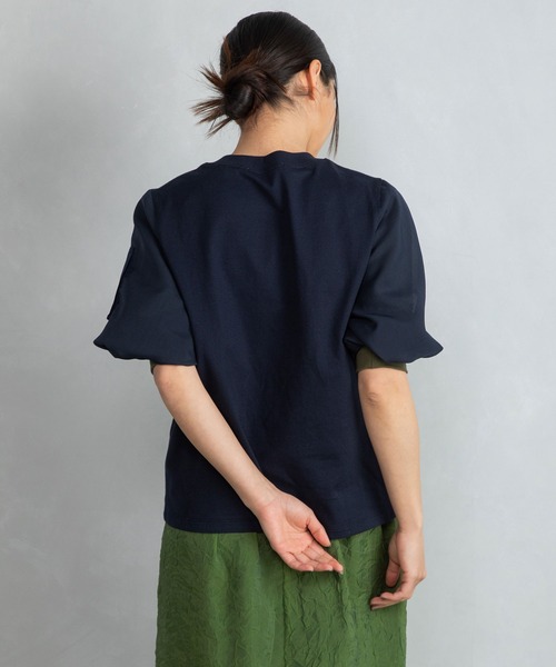 MARECHAL TERRE(マルシャルテル)の「MA-1スリーブトップス(Tシャツ/カットソー・レディース・オフホワイト/ブラック/ネイビー/ベージュ・MEDIUM)」の7枚目の写真