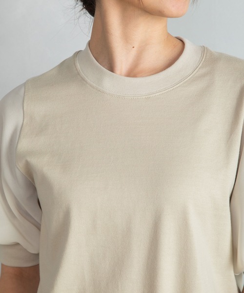MARECHAL TERRE(マルシャルテル)の「MA-1スリーブトップス(Tシャツ/カットソー・レディース・オフホワイト/ブラック/ネイビー/ベージュ・MEDIUM)」の16枚目の写真