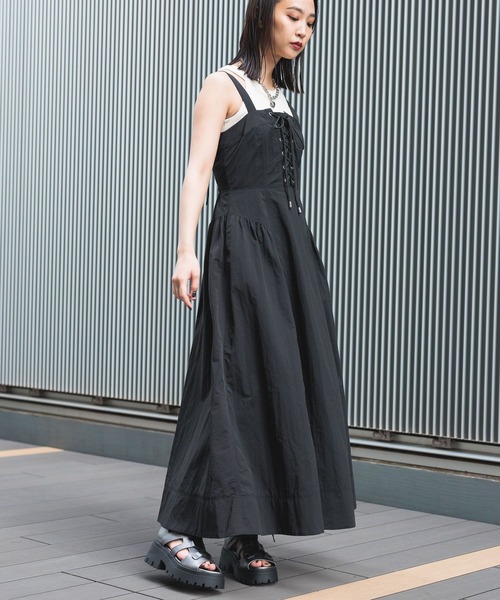 PAGEBOY(ページボーイ)の「レースUPワークワンピース(ワンピース・レディース・オフホワイト/カーキ/ブラック・FREE)」の10枚目の写真