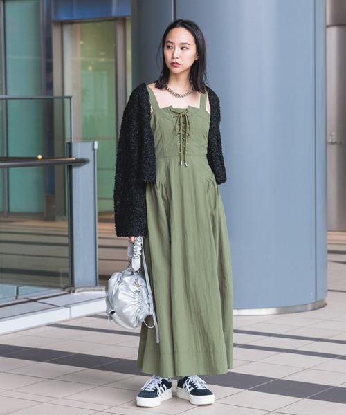 PAGEBOY(ページボーイ)の「レースUPワークワンピース(ワンピース・レディース・オフホワイト/カーキ/ブラック・FREE)」の13枚目の写真