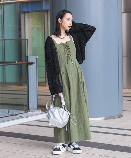 PAGEBOY(ページボーイ)の「レースUPワークワンピース(ワンピース・レディース・オフホワイト/カーキ/ブラック・FREE)」の14枚目の写真