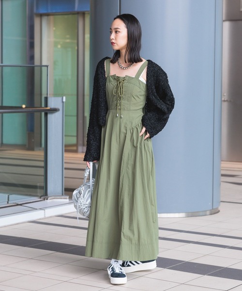 PAGEBOY(ページボーイ)の「レースUPワークワンピース(ワンピース・レディース・オフホワイト/カーキ/ブラック・FREE)」の17枚目の写真