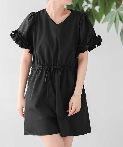 セール】【ZOZO限定商品】袖フリルロンパースラッシュガード