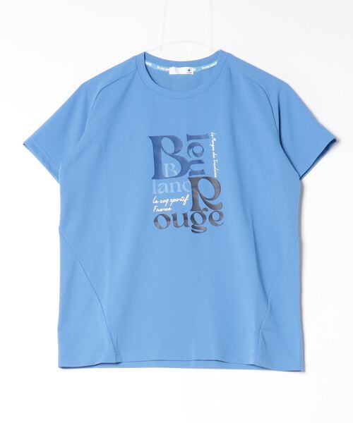 le coq sportif(ルコックスポルティフ)の「ルコックスポルティフ LCS プリュームニット 半袖Tシャツ(エールフォルム)(Tシャツ/カットソー・レディース・ホワイト/ネイビー/サックスブルー・M/L/XL)」の3枚目の写真