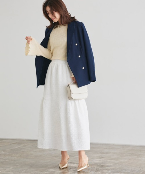 PESERICO FLARE KNIT RIB PANT ペセリコ フレア ニット リブ PESERICO FLARE KNIT RIB PANT ペセリコ フレア ニット リブ