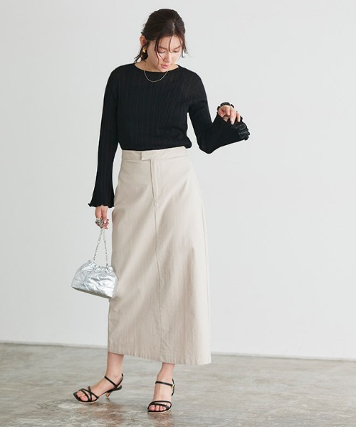 PESERICO FLARE KNIT RIB PANT ペセリコ フレア ニット リブ PESERICO FLARE KNIT RIB PANT ペセリコ フレア ニット リブ