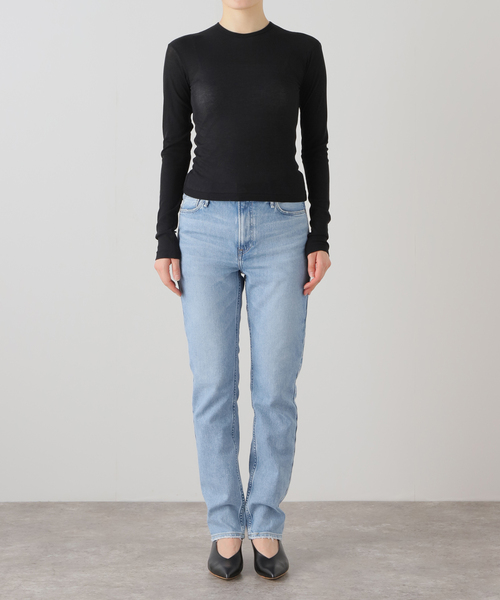 IENA(イエナ)の「【babaco/ババコ】Twisted cotton back tied longslee ロングスリーブTシャツ(Tシャツ/カットソー・レディース・アイボリー/ブラック・FREE)」の3枚目の写真