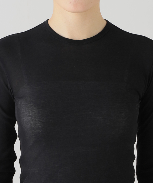 IENA(イエナ)の「【babaco/ババコ】Twisted cotton back tied longslee ロングスリーブTシャツ(Tシャツ/カットソー・レディース・アイボリー/ブラック・FREE)」の7枚目の写真