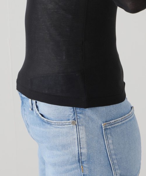 IENA(イエナ)の「【babaco/ババコ】Twisted cotton back tied longslee ロングスリーブTシャツ(Tシャツ/カットソー・レディース・アイボリー/ブラック・FREE)」の12枚目の写真