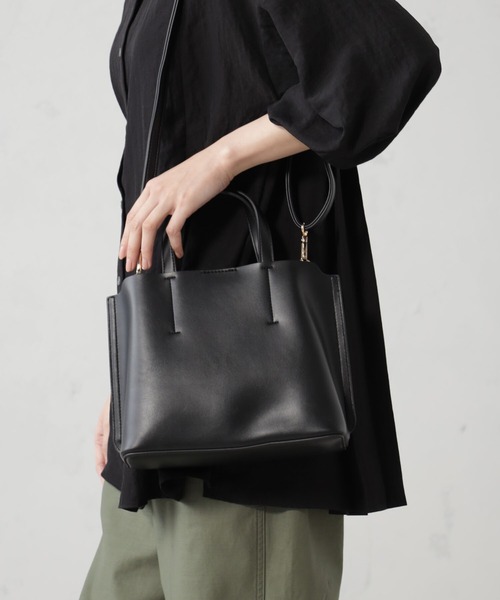 FOUND GOOD（ファウンドグッド）の「ゴウヒ2WAYバッグ（ハンドバッグ・レディース・ブラック/ベージュ/アイボリー/イエロー系5/ブラウン系1/グリーン系2・FREE）」の10枚目の写真