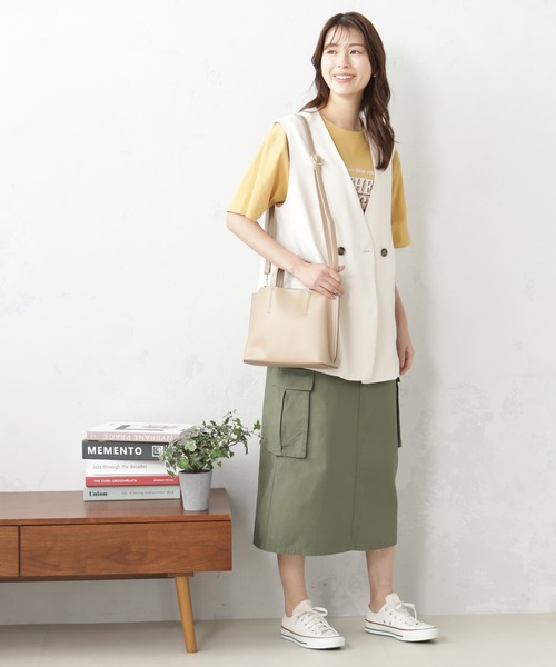 FOUND GOOD（ファウンドグッド）の「ゴウヒ2WAYバッグ（ハンドバッグ・レディース・ブラック/ベージュ/アイボリー/イエロー系5/ブラウン系1/グリーン系2・FREE）」の13枚目の写真