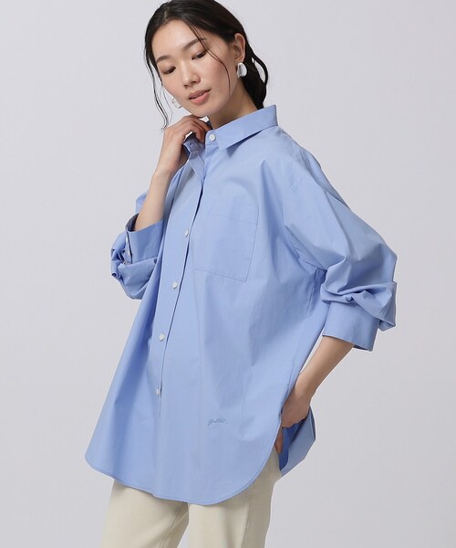 GALLEST（ギャレスト）の「◆ビッグフォルムシャツ（シャツ/ブラウス・レディース・ライトブルー/イエロー系その他/グリーン系その他4/ブルー系その他4/ホワイト系・38/34）」の4枚目の写真