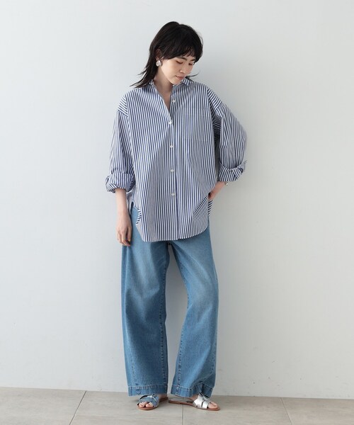 GALLEST（ギャレスト）の「◆ビッグフォルムシャツ（シャツ/ブラウス・レディース・ライトブルー/イエロー系その他/グリーン系その他4/ブルー系その他4/ホワイト系・38/34）」の8枚目の写真