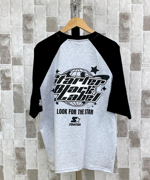 STARTER（スターター）の「天竺ラグランプリント半袖Tシャツ（Tシャツ/カットソー・メンズ・ホワイト×ブラック/ホワイト×グリーン/チャコールグレー・XL/M/L）」の20枚目の写真