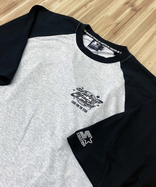 STARTER（スターター）の「天竺ラグランプリント半袖Tシャツ（Tシャツ/カットソー・メンズ・ホワイト×ブラック/ホワイト×グリーン/チャコールグレー・XL/M/L）」の21枚目の写真