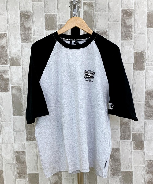 STARTER（スターター）の「天竺ラグランプリント半袖Tシャツ（Tシャツ/カットソー・メンズ・ホワイト×ブラック/ホワイト×グリーン/チャコールグレー・XL/M/L）」の19枚目の写真