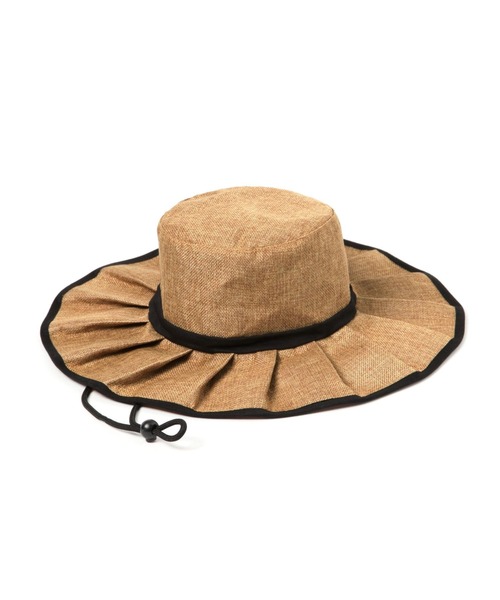 LAKOLE（ラコレ）の「ジュート風フリルハット / 107811（ハット・レディース・ブラック/ベージュ・FREE）」の15枚目の写真