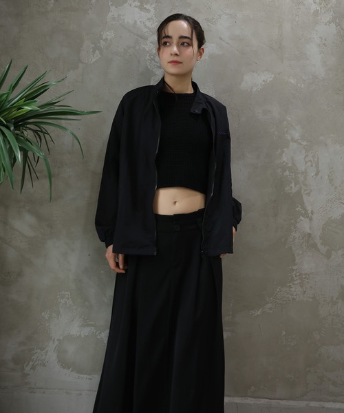 aimoha(アイモハ)の「スタンドネックブルゾン(ブルゾン・レディース・ベージュ/ブラック・LARGE/MEDIUM/SMALL)」の6枚目の写真