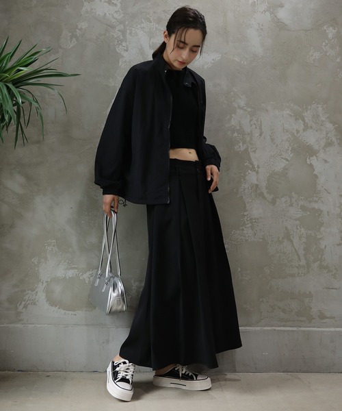 aimoha(アイモハ)の「スタンドネックブルゾン(ブルゾン・レディース・ベージュ/ブラック・LARGE/MEDIUM/SMALL)」の12枚目の写真