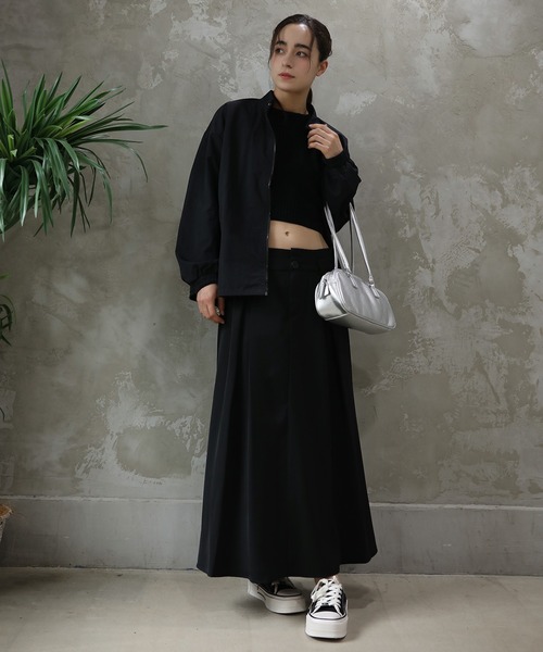aimoha(アイモハ)の「スタンドネックブルゾン(ブルゾン・レディース・ベージュ/ブラック・LARGE/MEDIUM/SMALL)」の15枚目の写真
