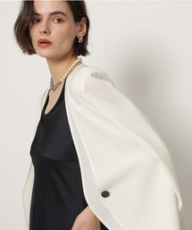 CADUNE シースルー　ジャケット　 カデュネ　黒　シアー　ノーカラー CADUNE シースルー ジャケット カデュネ 黒 シアー ノーカラー