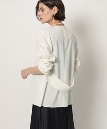CADUNE シースルー　ジャケット　 カデュネ　黒　シアー　ノーカラー CADUNE シースルー ジャケット カデュネ 黒 シアー ノーカラー