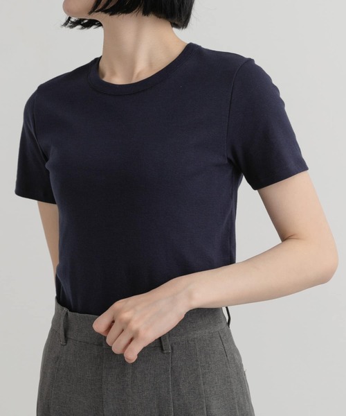 PETIT BATEAU(プチバトー)の「PETIT BATEAU MC COL ROND(Tシャツ/カットソー・レディース・ライトグレー/ホワイト/ネイビー・SMALL/X-SMALL/MEDIUM)」の3枚目の写真