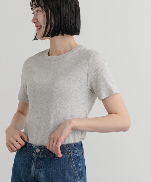 PETIT BATEAU(プチバトー)の「PETIT BATEAU MC COL ROND(Tシャツ/カットソー・レディース・ライトグレー/ホワイト/ネイビー・SMALL/X-SMALL/MEDIUM)」の2枚目の写真