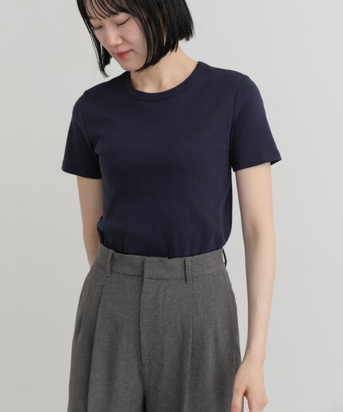 PETIT BATEAU(プチバトー)の「PETIT BATEAU MC COL ROND(Tシャツ/カットソー・レディース・ライトグレー/ホワイト/ネイビー・SMALL/X-SMALL/MEDIUM)」の4枚目の写真